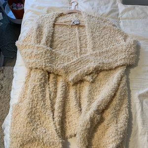 full length fuzzy cardigan